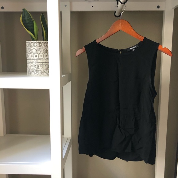 Madewell Tops - 🌟GUC🌟Madewell Black Peplum Tank